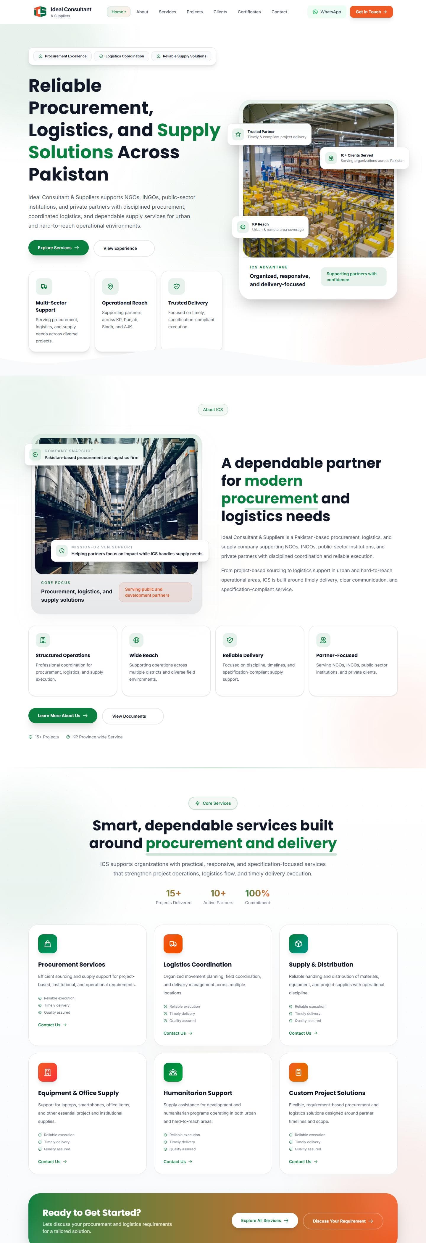 Ideal Consultant & Suppliers website