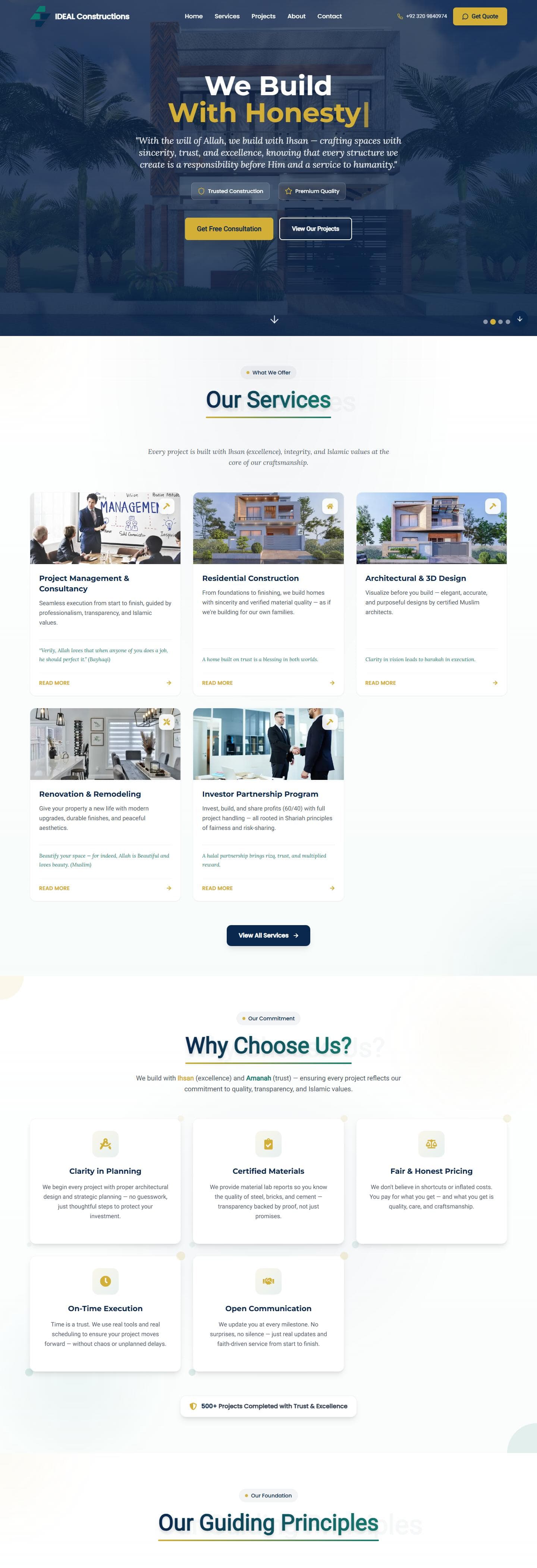 IDEAL Constructions website